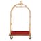 Global Industrial Gold Stainless Steel Bellman Cart Curved Uprights 6 Rubber Casters, 41-1/4L x 24W x 73H 985118GD - alternate 8